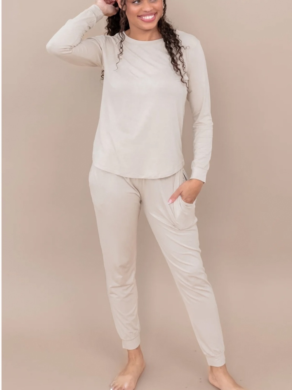 Nude/Cream Lounge Set | Size Medium